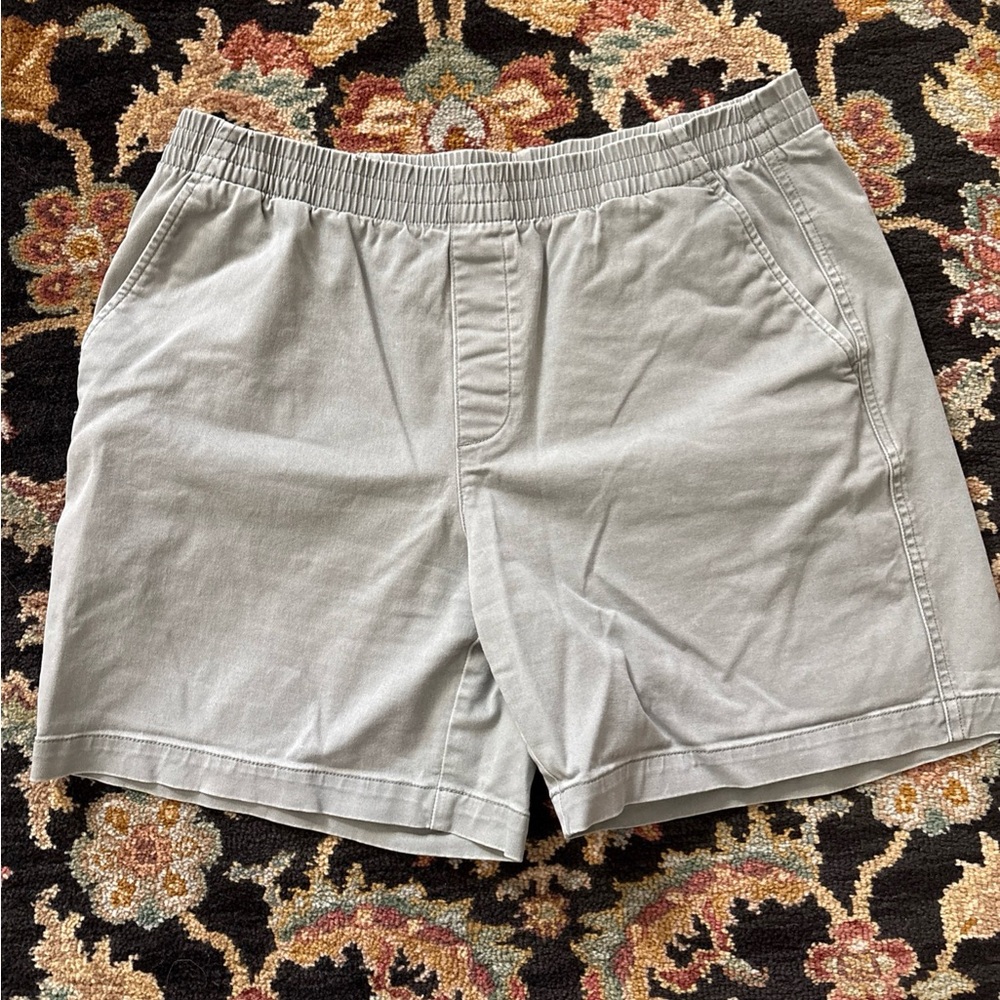 Lands' End Sage Green Mid Rise Chino Shorts